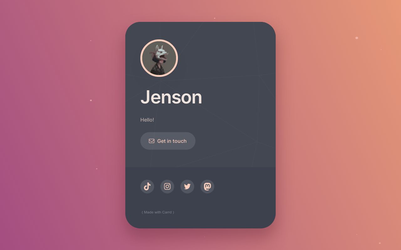 Carrd profile picture for @jenson